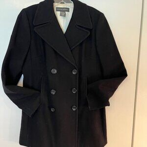 Banana Republic Double Breasted Black Pea Coat